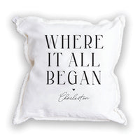 Where It All Began Personalized Square Pillow