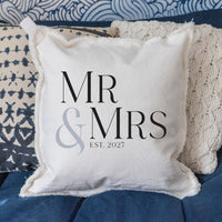 Mr & Mrs Personalized Square Pillow
