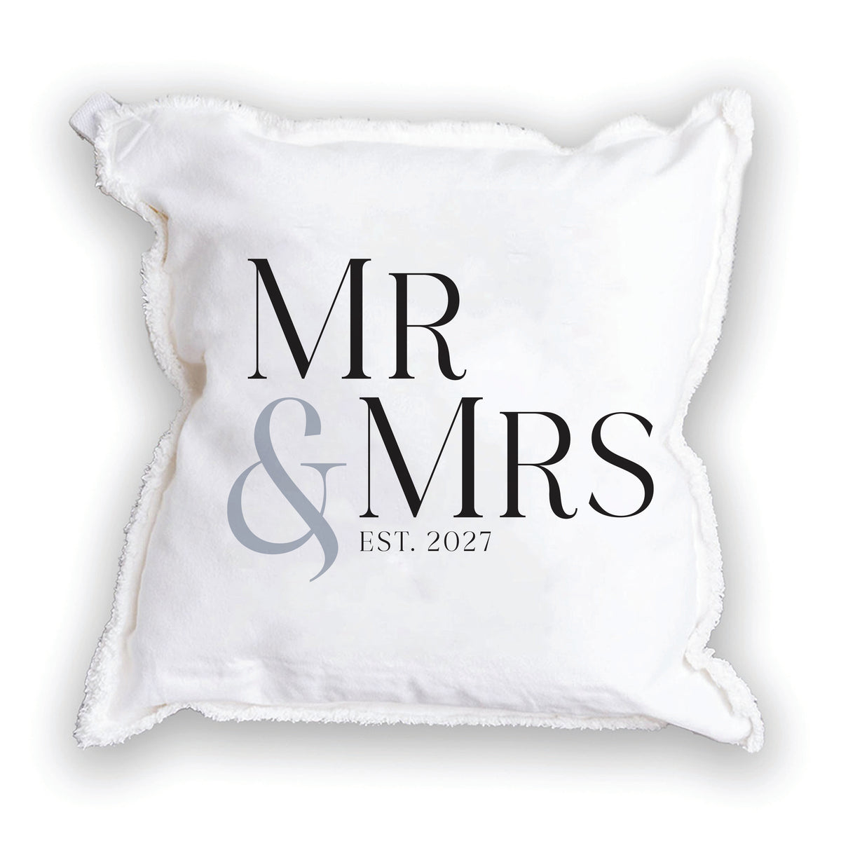Mr & Mrs Personalized Square Pillow