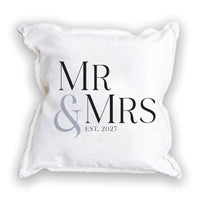 Mr & Mrs Personalized Square Pillow