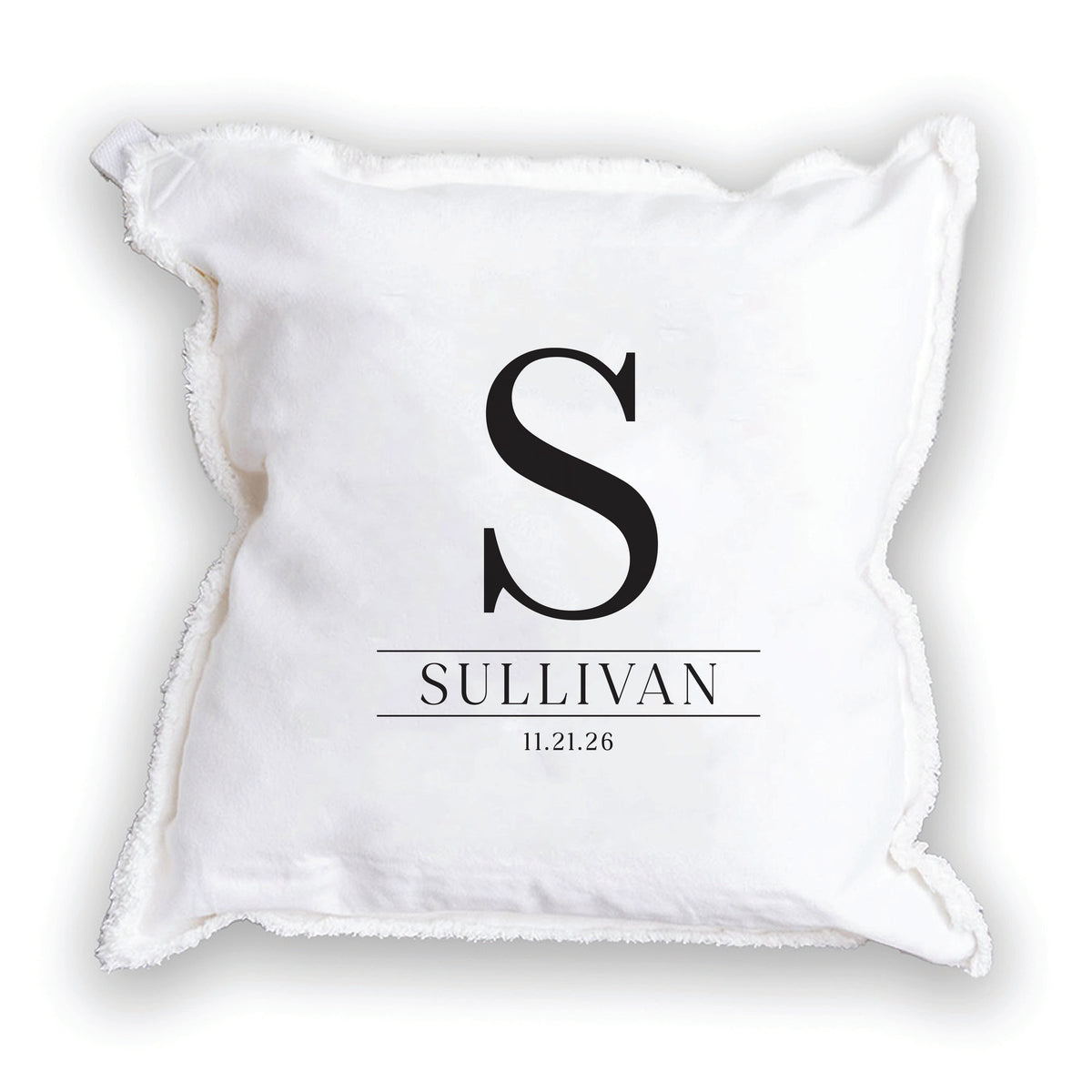 Custom Initial Personalized Square Pillow