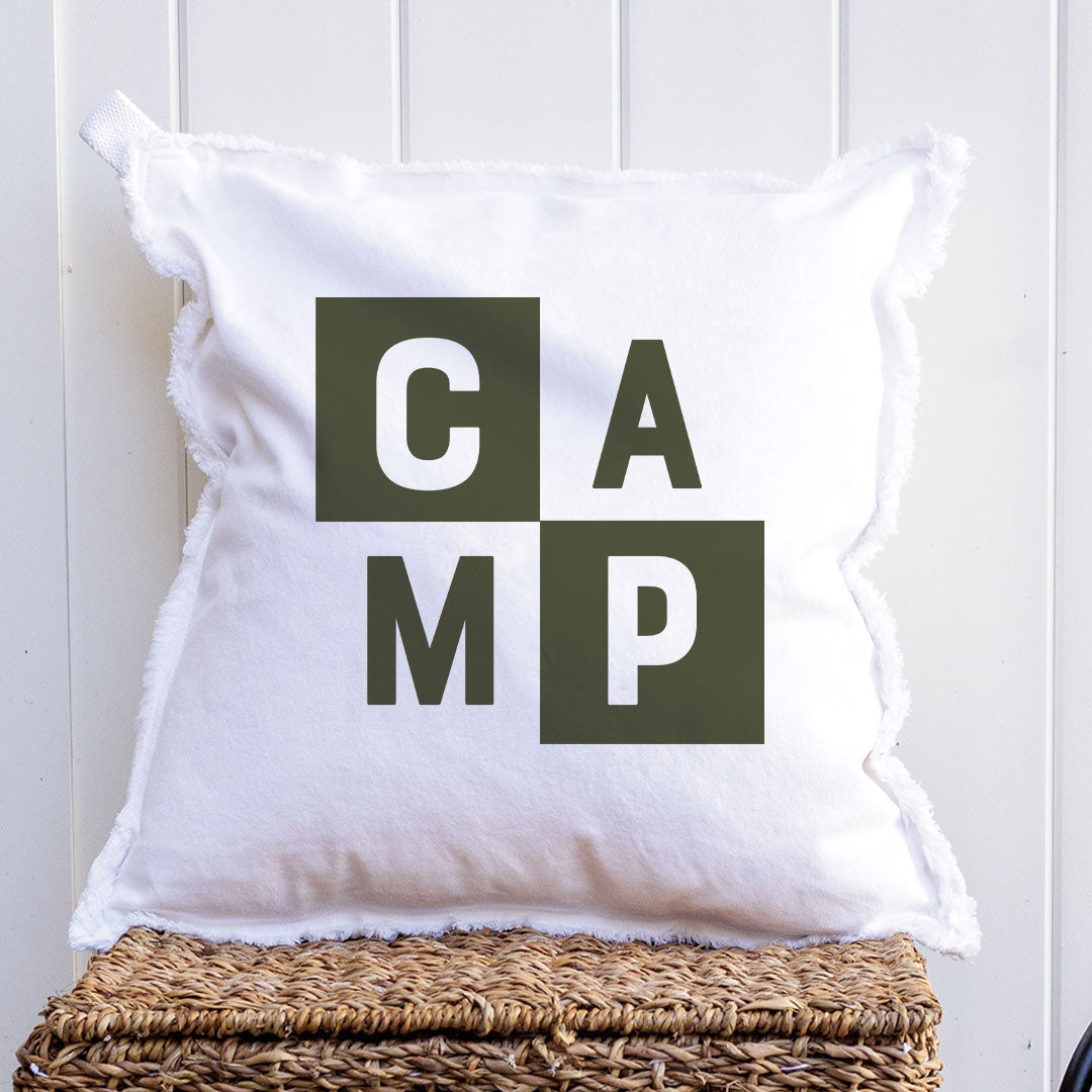 Color Block Camp Square Pillow