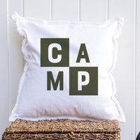 Color Block Camp Square Pillow