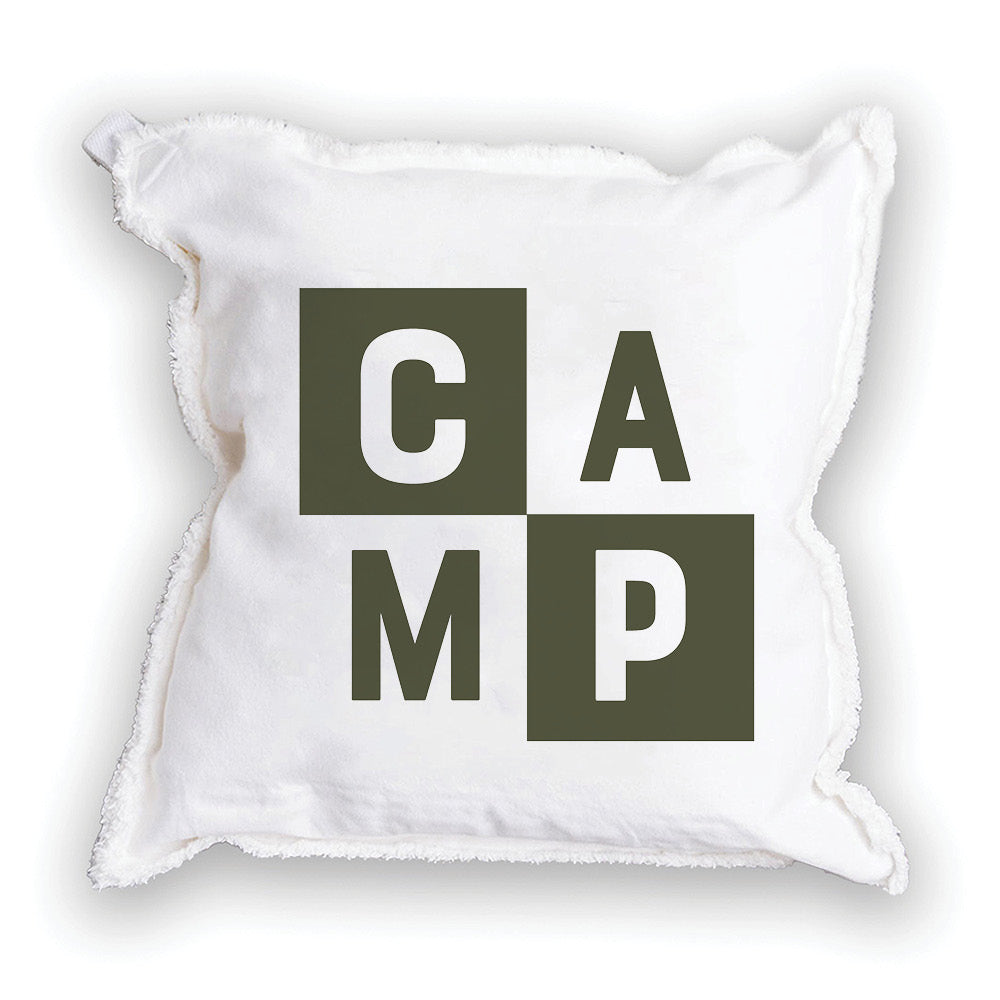Color Block Camp Square Pillow