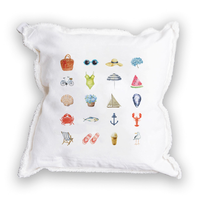 Summer Icon Square Pillow