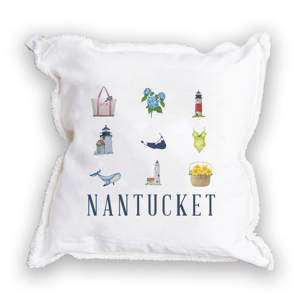 Nantucket Icons Square Pillow