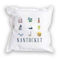 Nantucket Icons Square Pillow