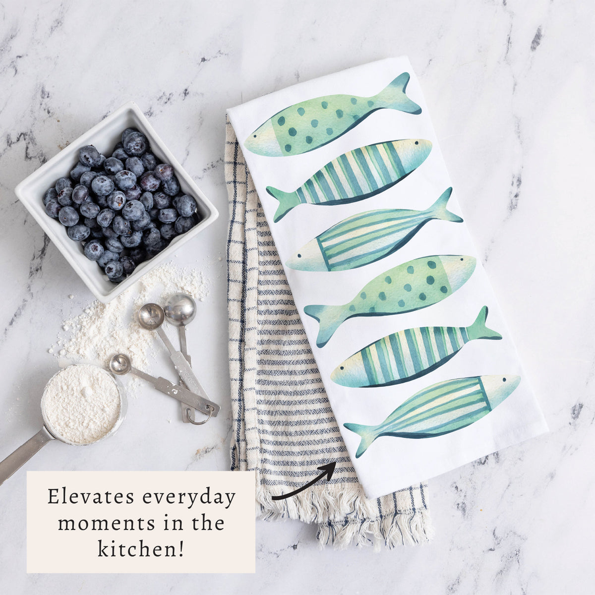 Coastal Fish Tea Towel