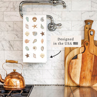 Shell Icons Tea Towel