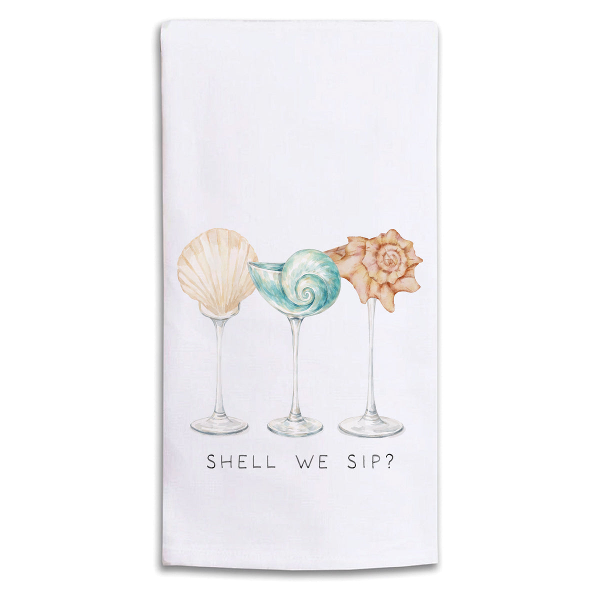 Shell We Sip Tea Towel
