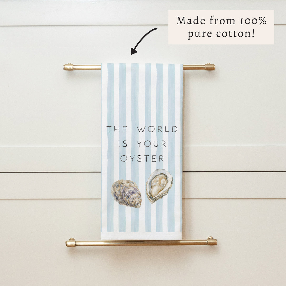 The World Is Your Oyster Tea Towel