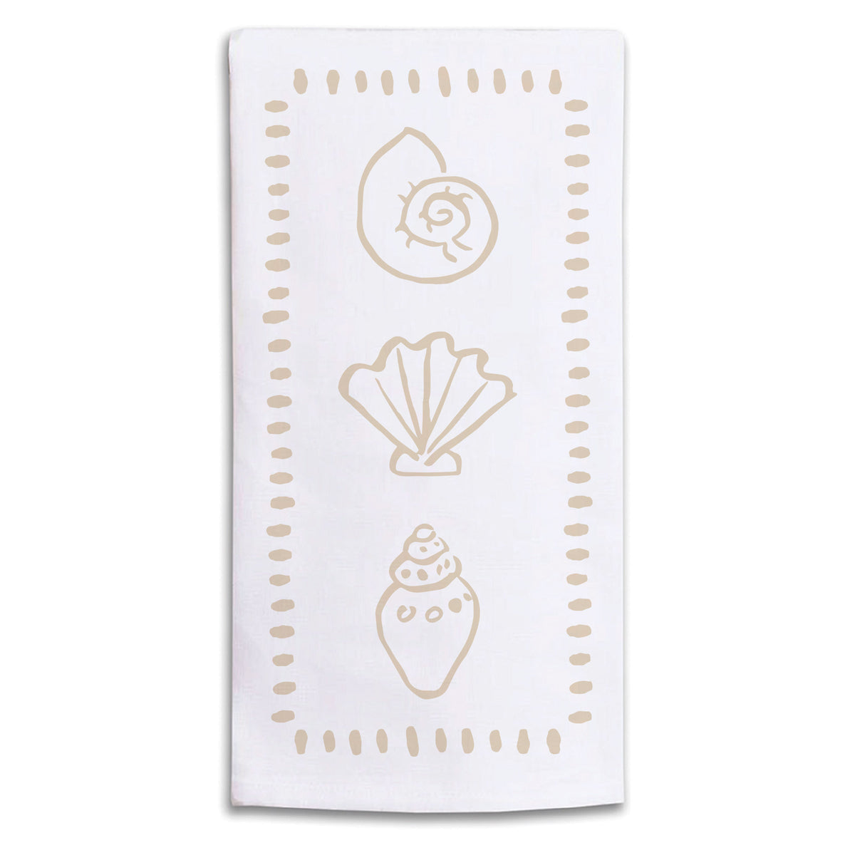 Neutral Shells Tea Towel