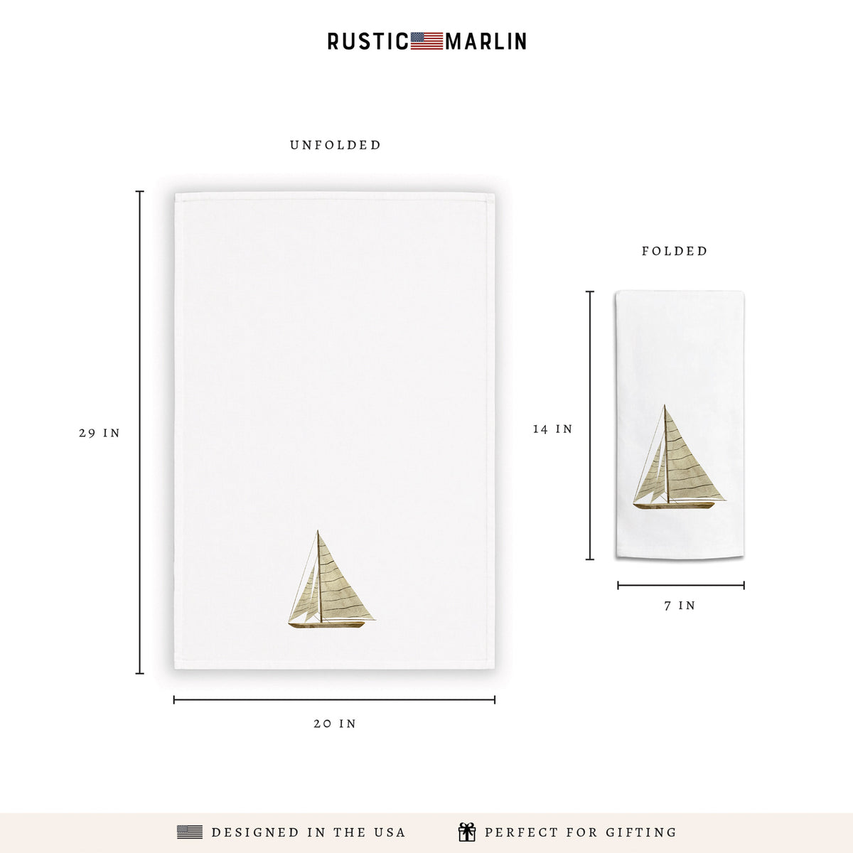 Sailboat Tea Towel