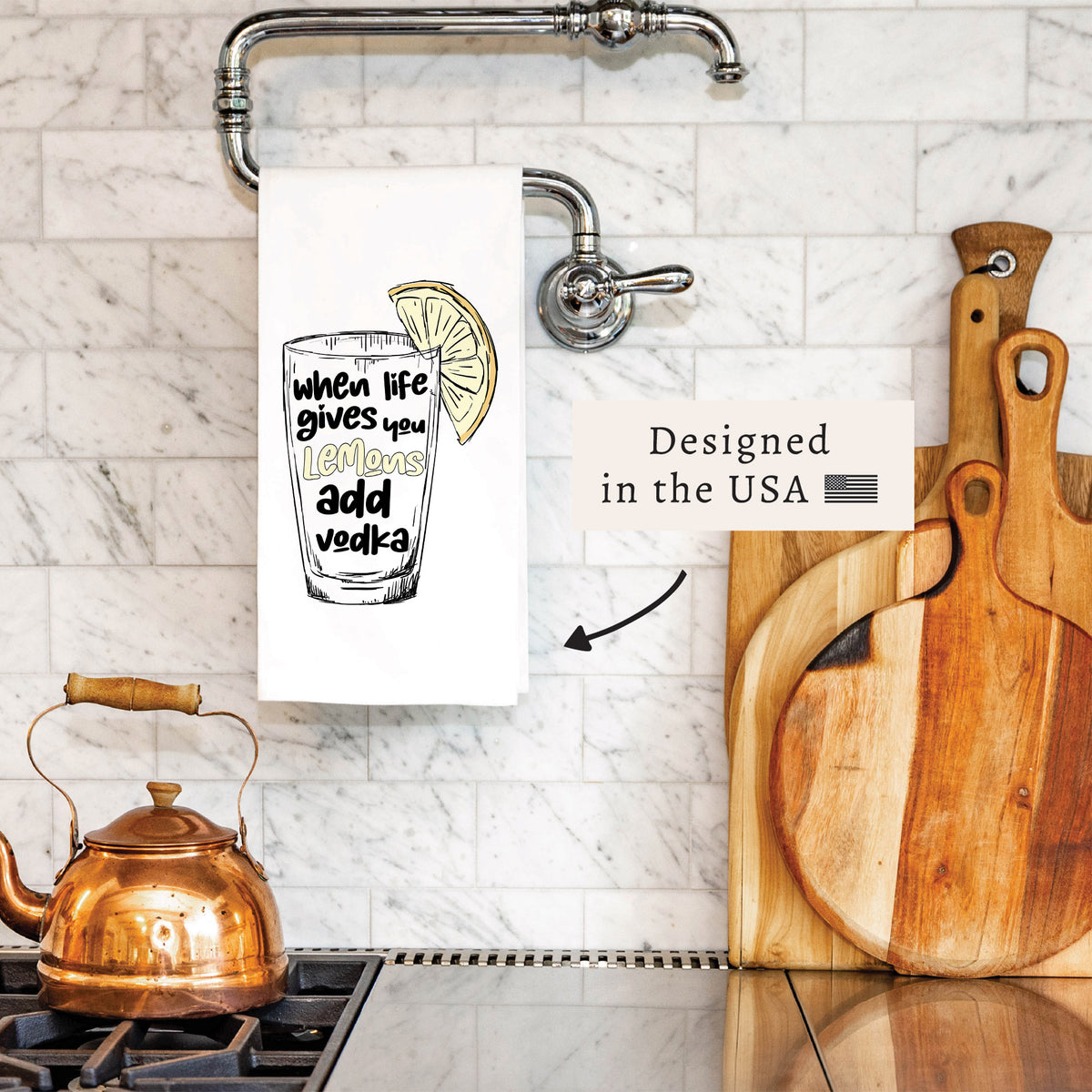 When Life Gives You Lemons Tea Towel