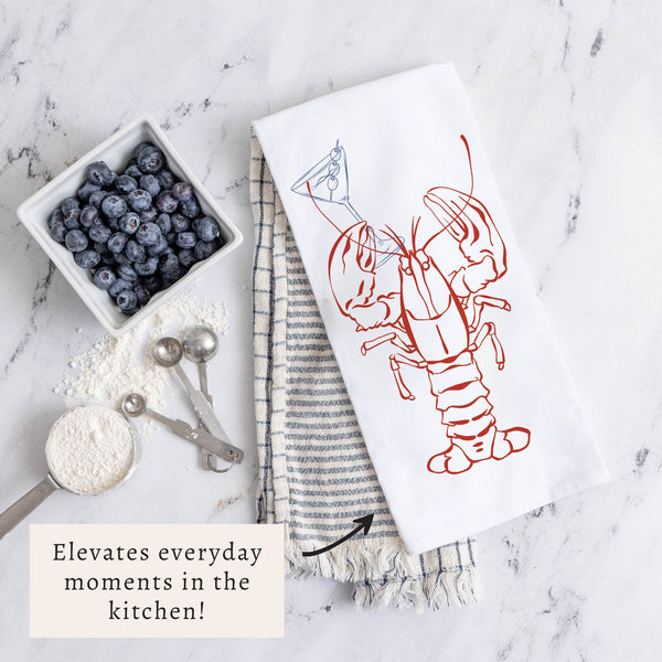 Lobster Martini Tea Towel