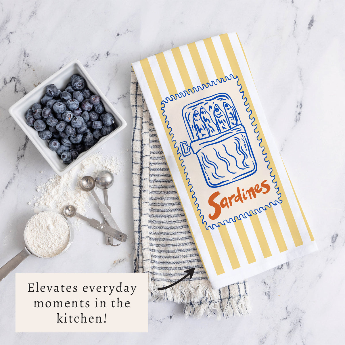 Sardines Tea Towel