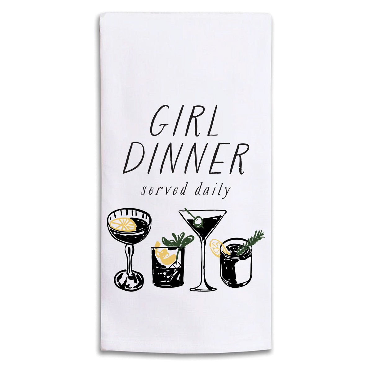 Girl Dinner Tea Towel