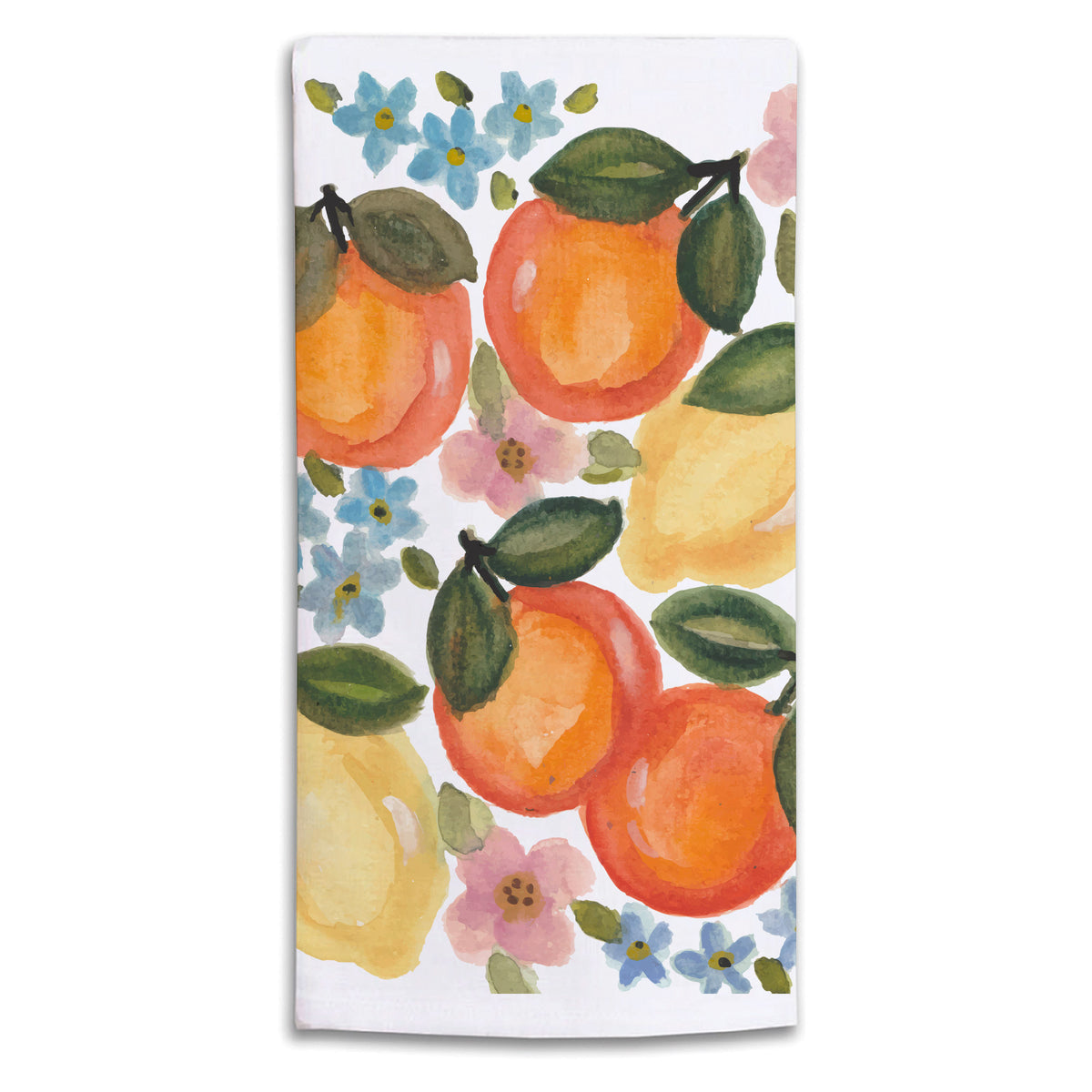 Orange Bloom Tea Towel