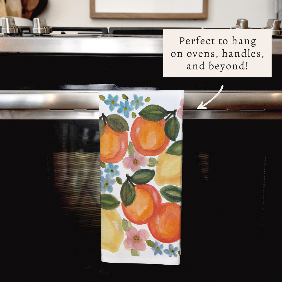 Orange Bloom Tea Towel