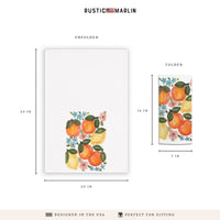 Orange Bloom Tea Towel