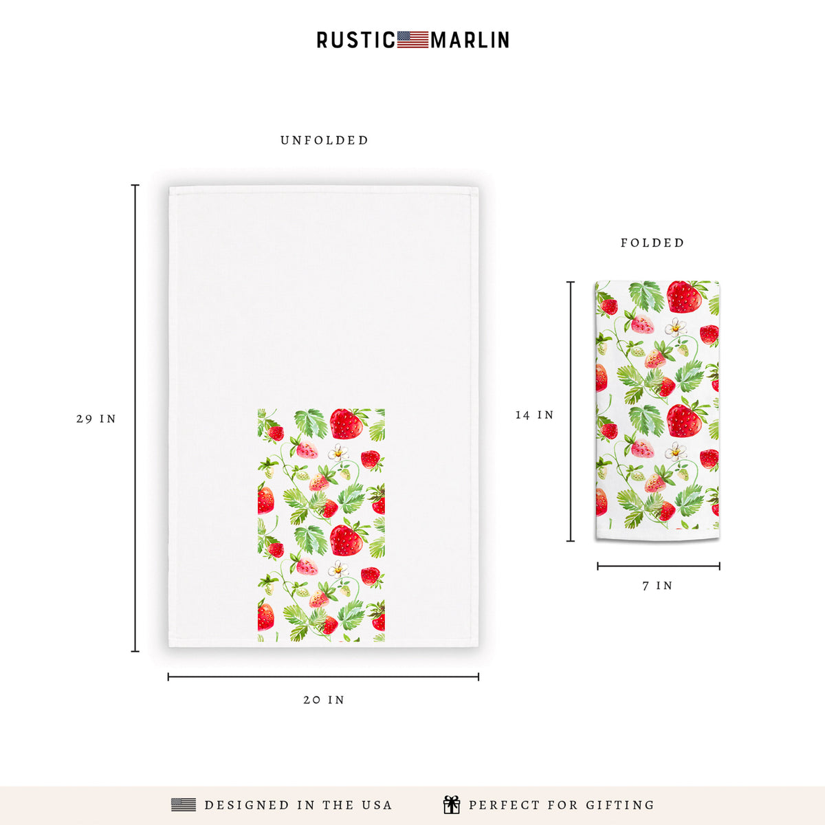 Strawberries Tea Towel