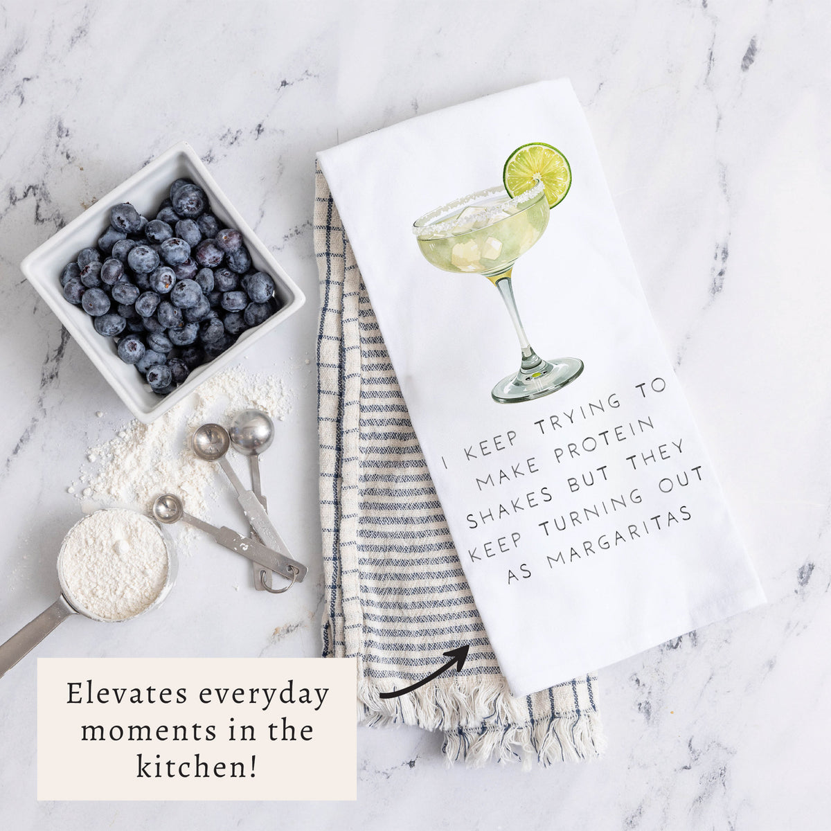 Protein Shake Margarita Tea Towel