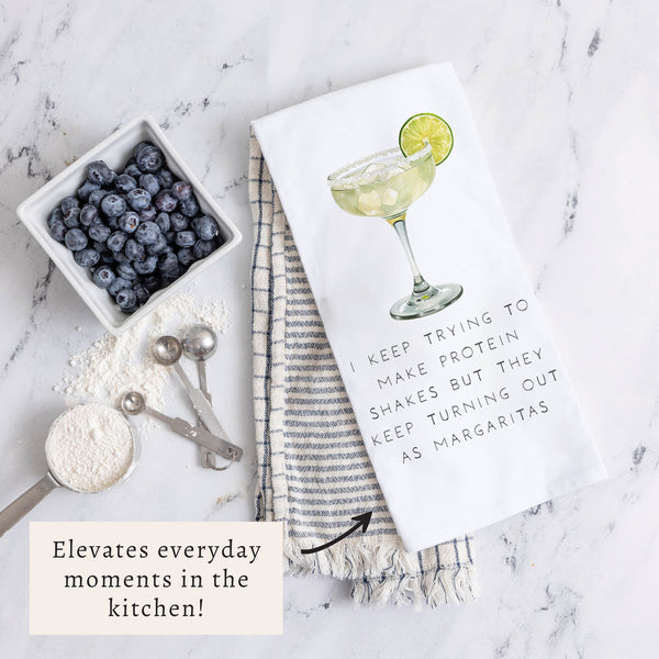 Protein Shake Margarita Tea Towel