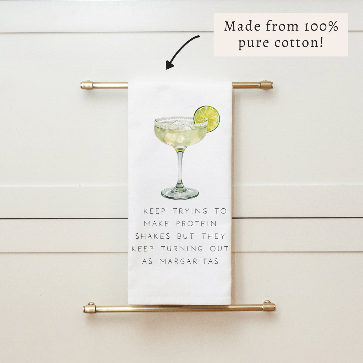 Protein Shake Margarita Tea Towel
