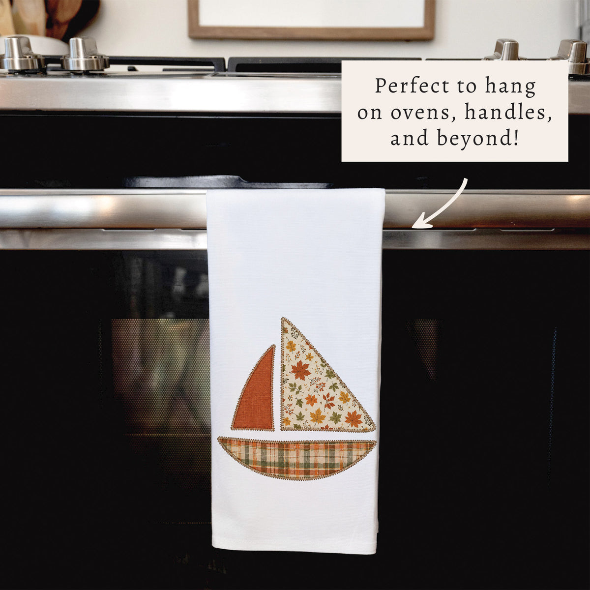 Fall Sailboat Tea Towel