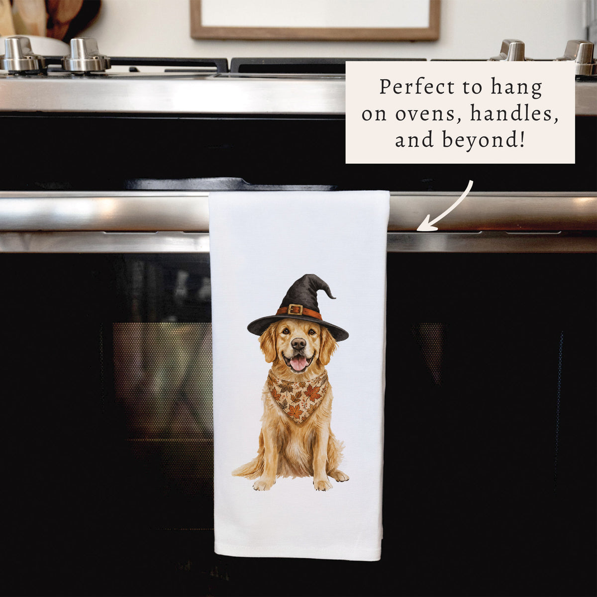 Fall Dog Tea Towel