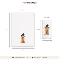 Fall Dog Tea Towel