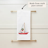 Sailboat Wreath Tea Towel