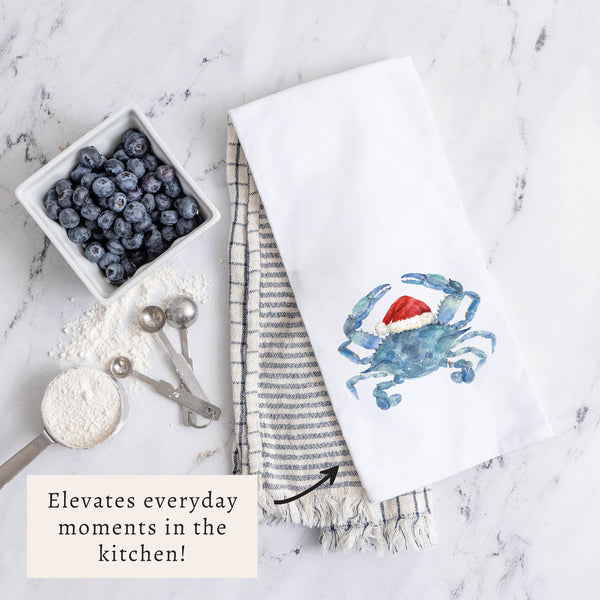 Santa Crab Tea Towel