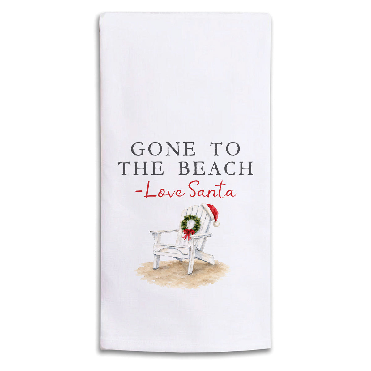 Santa Gone To The Beach Tea Towel