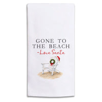 Santa Gone To The Beach Tea Towel