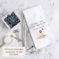 Santa Gone To The Beach Tea Towel