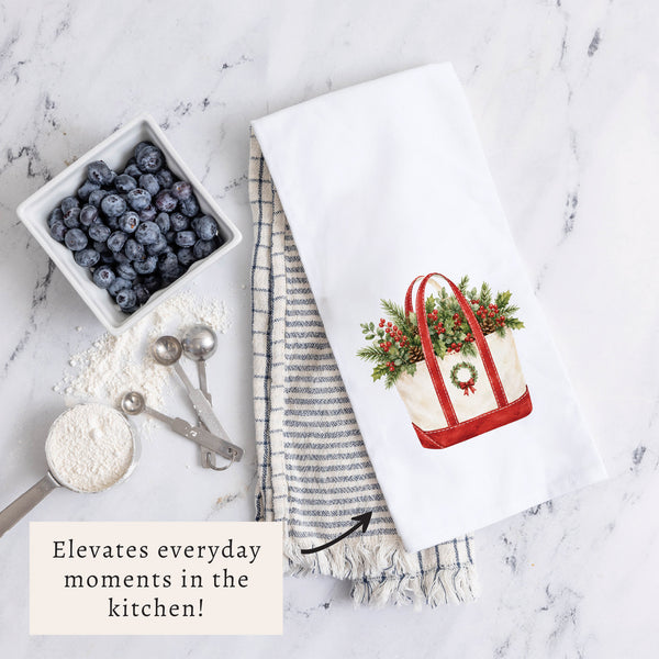 Christmas Boat Tote Tea Towel