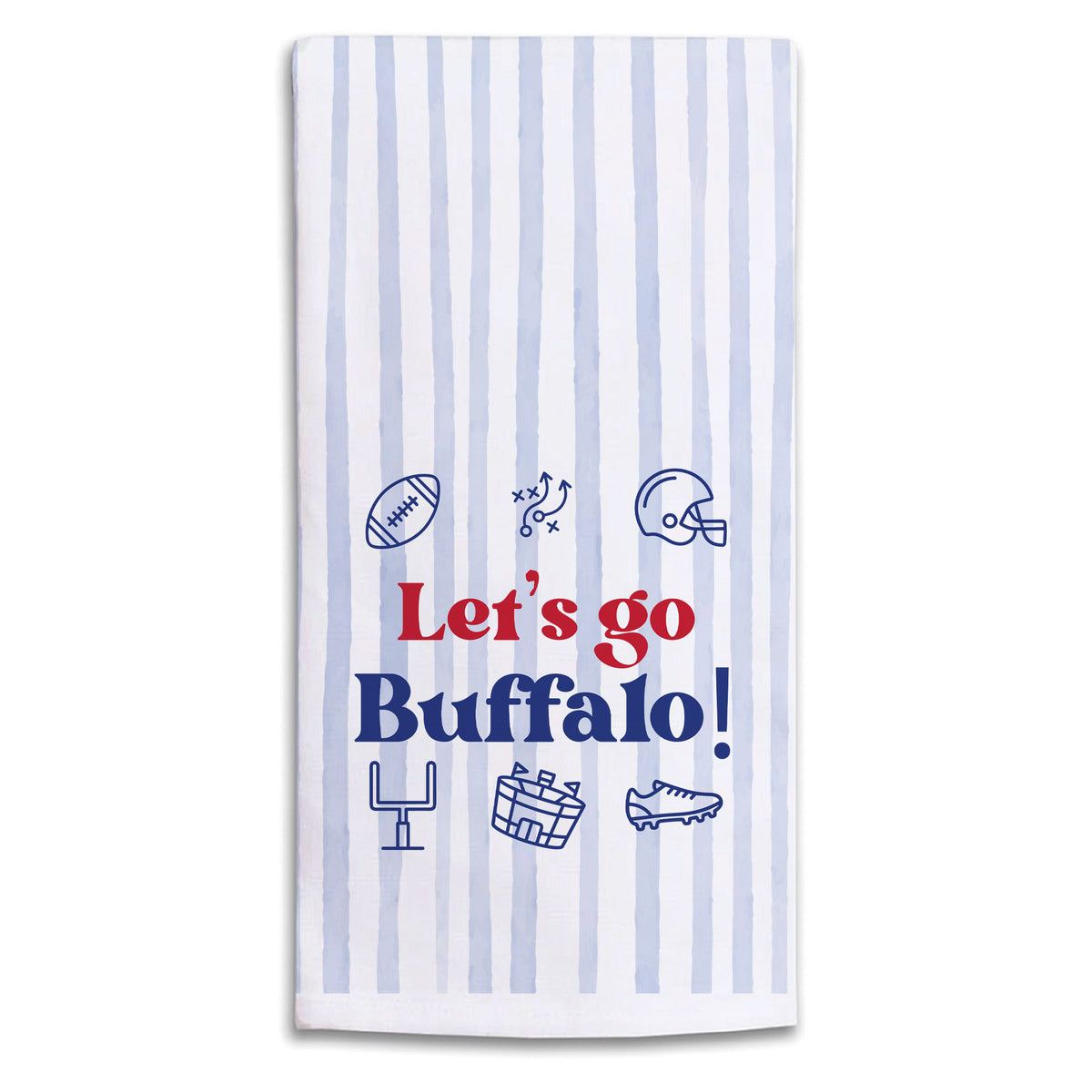Let’s Go Buffalo Icons Tea Towel