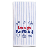Let’s Go Buffalo Icons Tea Towel