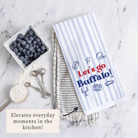 Let’s Go Buffalo Icons Tea Towel