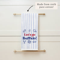 Let’s Go Buffalo Icons Tea Towel