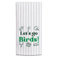 Let’s Go Birds Icons Tea Towel