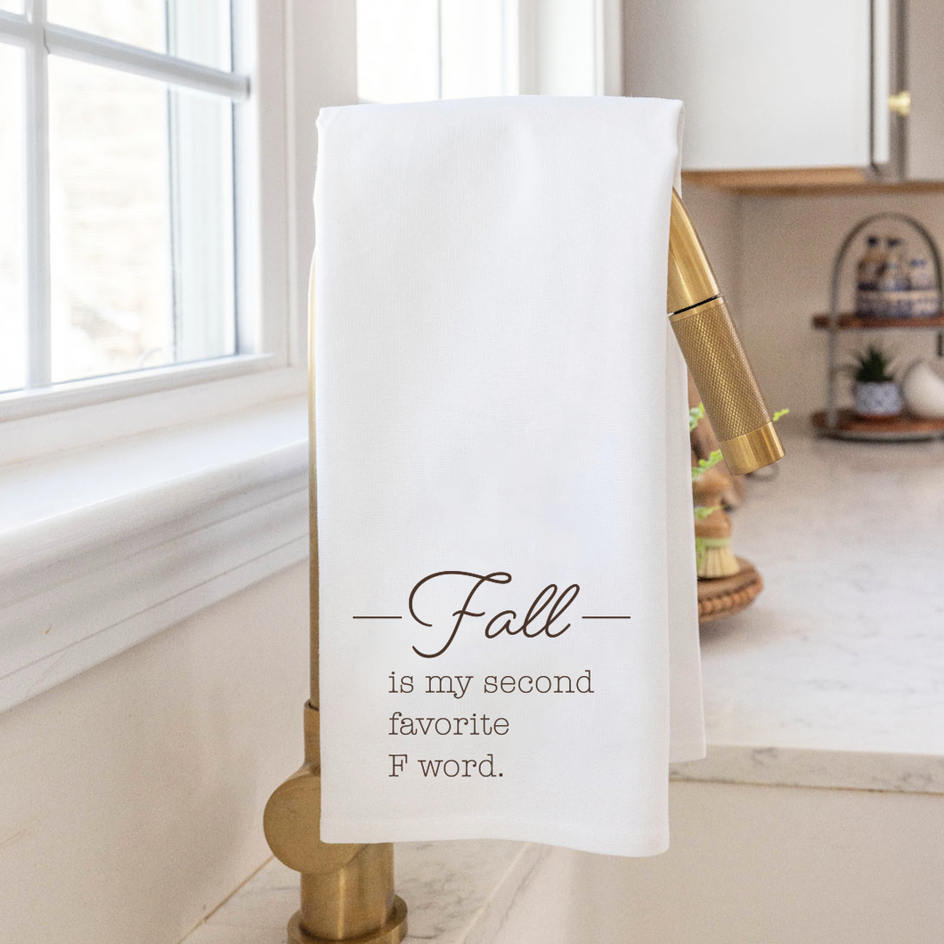 Fall F Word Tea Towel