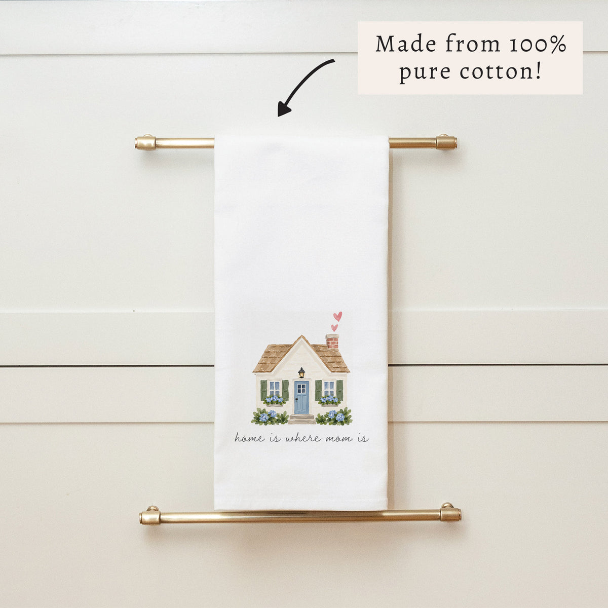 Home Is Where Mom Is Tea Towel