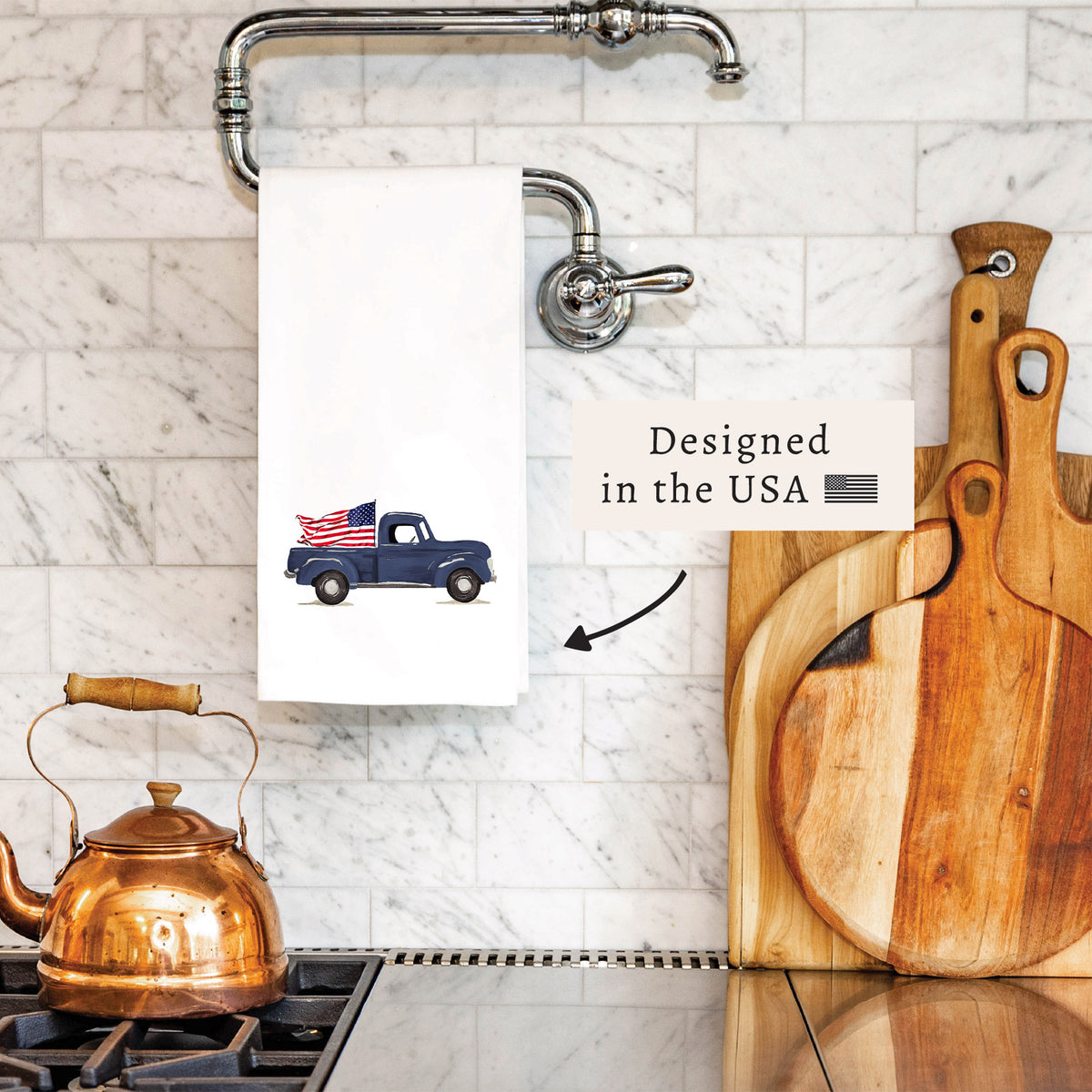 Flag Truck Tea Towel