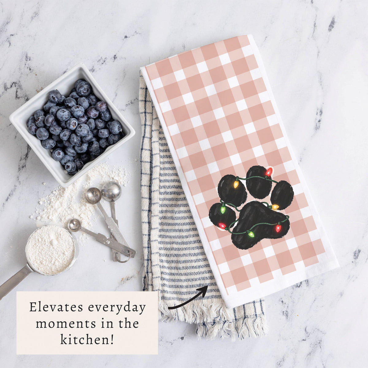 Paw Lights Tea Towel