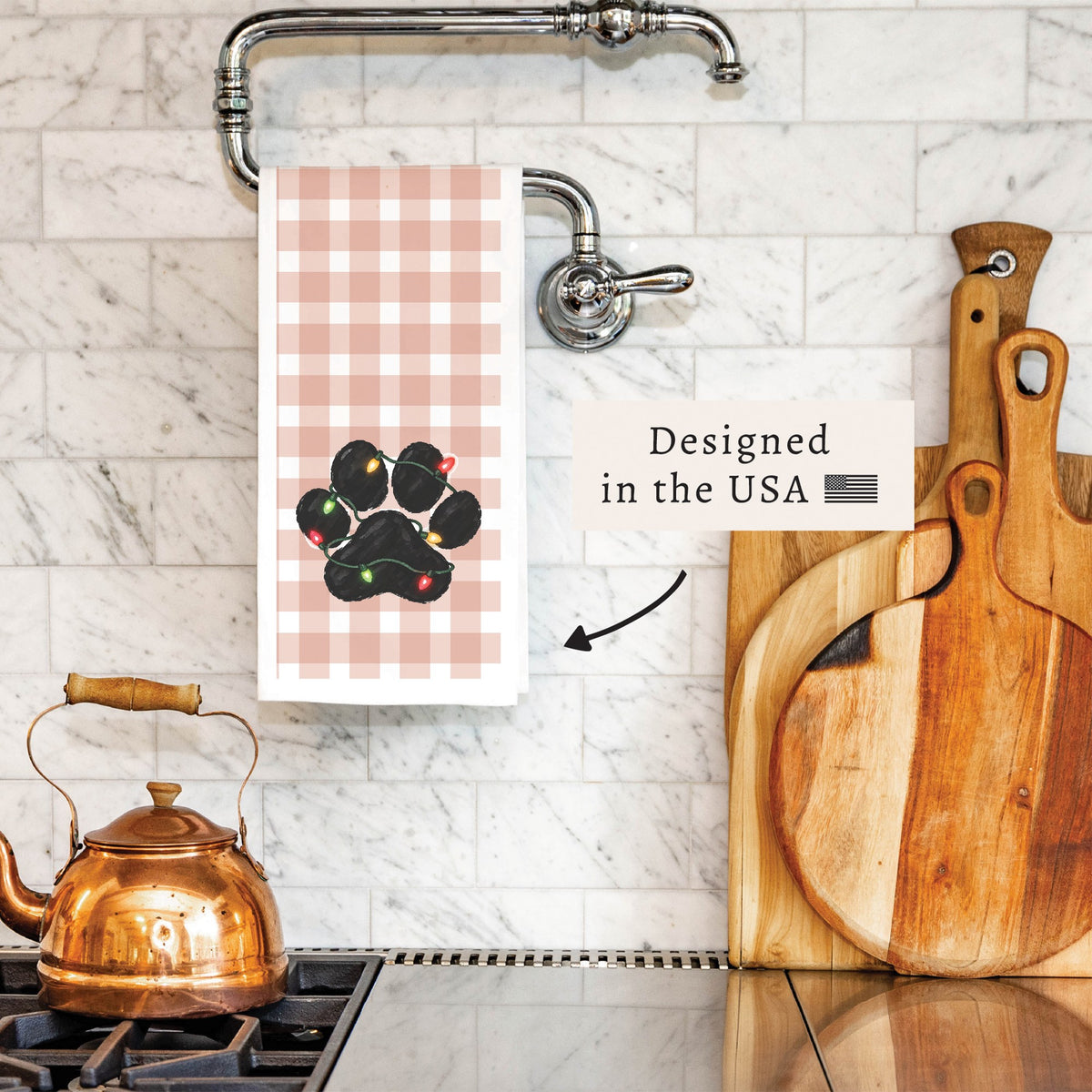Paw Lights Tea Towel