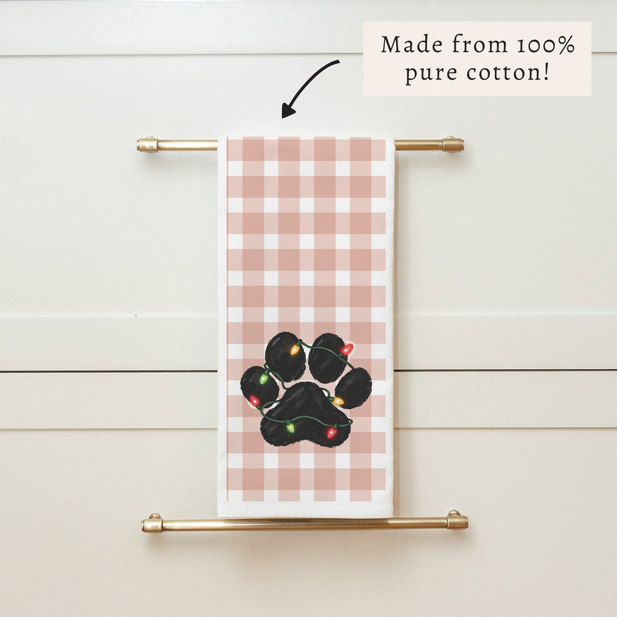 Paw Lights Tea Towel