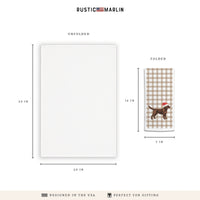 Chocolate Lab Santa Hat Tea Towel