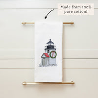 Nantucket Lighthouse Holiday Tea Towel